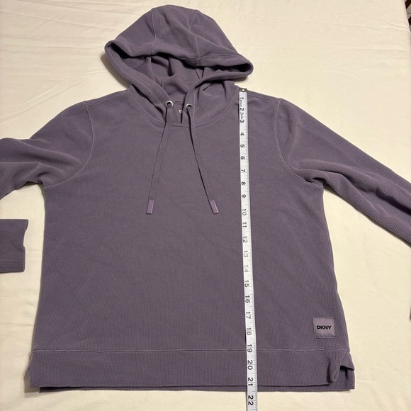 Pink Cat and Jack Fleece Pullover Hoodie and DKNY Waffle Knit Pullover Hoodie - Picture 6 of 11